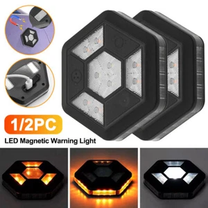 2X Magnetic Wireless Warning Strobe Beacon Light Emergency Flashing Rechargeable - Picture 1 of 13