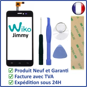 Vetro Touchscreen Per Wiko Jimmy Nero + Adesivo 3M + Strumenti - Touch Screen - Bild 1 von 3
