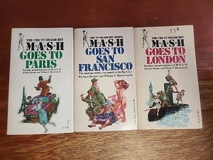 3 book lot of M*A*S*H Goes to Paris, San Fransisco, London Vintage - Picture 1 of 21