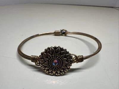 L & D Sunflower Gold Bangle Bracelet 7 Inch - Image 1 of 4