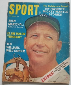 Sport Magazine 1964 Sept - Mickey Mantle New York Yankees Red Sox Ted Williams - Picture 1 of 3