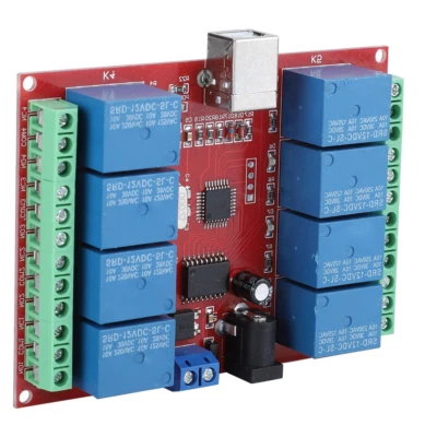 8-channel 12V PC USB Intelligent Control Switch Relay Module Free Driver TG GTO - Image 1 of 4