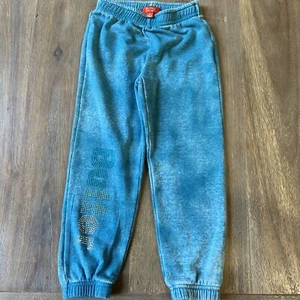 Butter Super Soft Kids 5 Sweatpants Blue/turquoise Large Logo Bedazzled Metallic - Picture 1 of 4