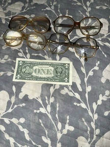 Vintage Oversized Gold Aviator Frame Eye Glass Frames 1980’s Lot - Picture 1 of 22