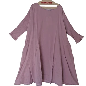 PRIVATSACHEN Crinkel Tunika-Kleid IDENTÄTER 46-48 (2) Ecokattun flieder YARD - Bild 1 von 3