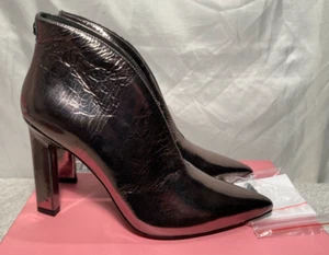 Moda in Pelle Weldi Pewter Leather High Heel V-Cut Shoe Boots Sz UK 5 / 38 £100 - Picture 1 of 18