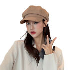 Women Beret Hat Solid Color Keep Warm Winter Autumn Personality Octagonal Beret