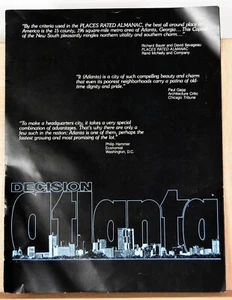 1970s Old Retro Folded Pamphlet Flyer Decision Atlanta Place to Live Marta - Picture 1 of 3