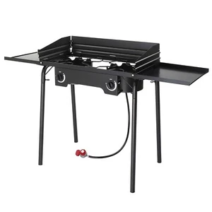 Hot 150000 BTU Propane Stove 2 Burner Gas Outdoor Portable Camping BBQ Grill US - Picture 1 of 8