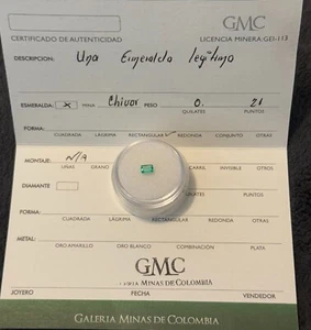 21 points genuine not treated natural Colombian emerald from the Chivor mine - Picture 1 of 1