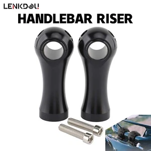 4" Rise 1" Clamp Handlebar Riser For Harley Dyna Softail Sportster XL883 Black - Picture 1 of 8