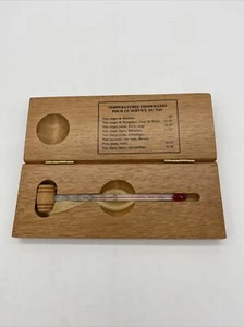 Lespirit & Levin French Wine Thermometer with Wooden Case - Picture 1 of 6