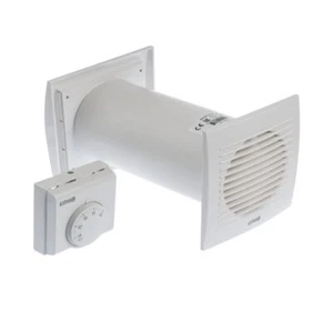 Intercambiador de calor Ø 125 mm / 5"" con termostato - Distribución de calor montada en la pared - Imagen 1 de 8