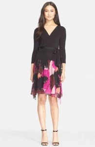 SZ 6 Diane von Furstenberg Black Dancing Explosio Riviera Dress NWT  - Picture 1 of 5