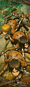 poster Attack on Titan anime Shingeki no Kyojin Eren Jaeger Mikasa Armin Arlart - Foto 1 di 2