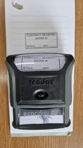 Contract review stamp trodat printy 4913 ecoprinty self inking stamp - VGC - Picture 1 of 2