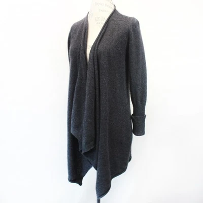 Nanette Lepore 2-ply 100% Cashmere gray open front sweater cardigan Small - Image 1 of 4