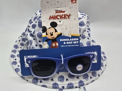 Disney Junior MICKEY Sunglasses & Hat Summer Beach Set 100%  UV Protection 0-3 Y - Image 1 of 3