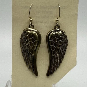 Angel Wing Dangle Earrings - Picture 1 of 4