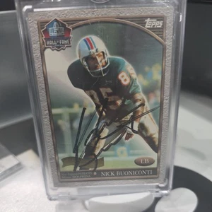 Topps HOF Class of 2001 Nick Buoniconti Hall of Fame Card (Real signingture) - Picture 1 of 2