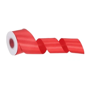 2 Inch x 10 Yards Red Satin Grosgrain Thin Solid Silk Wedding Bouquet Ribbon - Picture 1 of 7