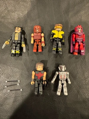 Marvel Minimates X-men Hawkeye, Ultron, Wolverine, Cyclops, Magneto, Juggernaut  Foto 1 de 4