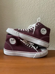 Scarpe sneakers PF Flyers Center Hi in tela marrone taglia 11 - Foto 1 di 7