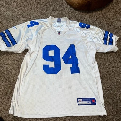 Camiseta deportiva blanca Reebok de los Dallas Cowboys DeMarcus Ware #94 cosida talla 50 Foto 1 de 4