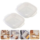 2pcs Dessert Containers for Salads, Pasta, Sandwiches - White