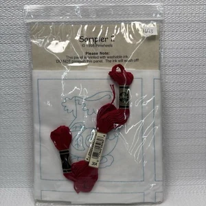 Pinwheels Pre-Printed Fabric Block Embroidery Sampler 2 Kit 14"x19" - Picture 1 of 4