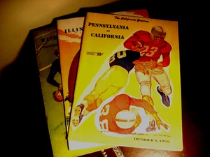 Lot of 3 University of California Bears 1955 Football Programs - Picture 1 of 4