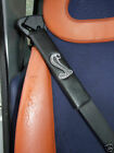 Seat belt catch pads with COBRA -, black PU leather, set of 2
