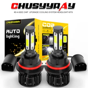 A Pair 9007 LED Headlight Bulbs Hi Lo Beam for Dodge Ram 1500 2500 3500 02-2005 - Picture 1 of 14