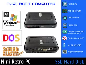 Dual Boot DOS & Windows XP Retro Gaming PC, 1GHz CPU, 128GB SSD, Sound Blaster - Picture 1 of 6