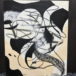 Between The Beautiful And The Grotesque Acrylic Oil stick 28.5” X 24” - Picture 1 of 8