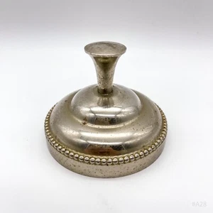 Antiker Deckel mit Perlrand Dekor & Griff, Deckel - Vintage Silber 7x5cm - Picture 1 of 7