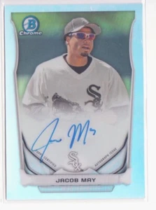Jacob May 2014 Bowman Prospect Chrome Refractor Auto #BCAP-JM Autograph /500 - Picture 1 of 2