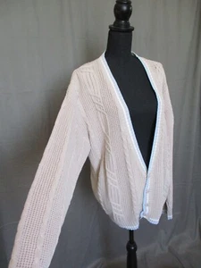 Vintage Christian Dior Cream Knit Cardigan Size XL Great Condition! - Picture 1 of 7