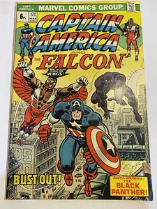 CAPTAIN AMERICA #171 1st Wings, Black Panther Marvel Comics UK Price 1974 VF/NM - Bild 1 von 1