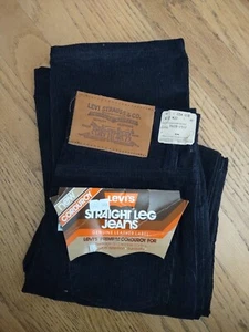 NEW OLD STOCK LEVI'S BOYS CORDUROY STRAIGHT LEG WHITE TAB SIZE 10 WAIST 23" - Picture 1 of 5