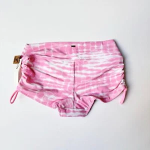NWT Victoria’s Secret Pink Gym to Swim Pink & white Adjustable Bikini Bottoms - Picture 1 of 9