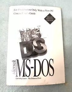 RARE VINTAGE NEW SEALED MICROSOFT MS-DOS OS BOOK AND COA - NO DISCS RM4-B11 - Picture 1 of 2