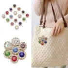 Flower-shaped Rhinestone Clothes Decoration Crystal Glass Stone Buttons