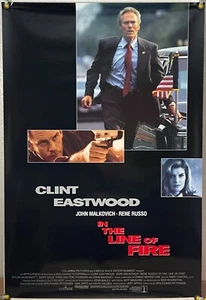 PÓSTER DE PELÍCULA IN THE LINE OF FIRE DS ROLLADO ORIGINAL DE UNA HOJA EASTWOOD 1993 - Imagen 1 de 1
