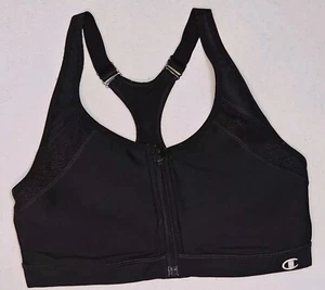 WOMEN'S CHAMPION THE RACERBACK BRA BLACK - Picture 1 of 8