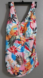 New- Woman’s Yonique One Piece Summer Bathing Suit Top.padded. Sz 22w - Picture 1 of 8
