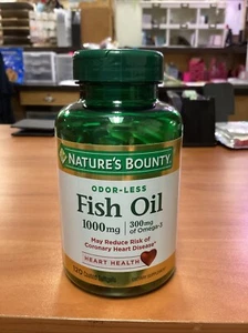 Nature's Bounty 1000mg Odor-less Fish Oil Coated Softgels 120 ct. 325 - Picture 1 of 2