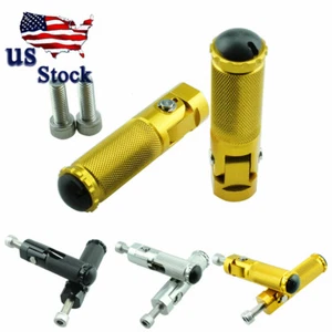 Universal Motorcycle Foldable Footrests Footpeg Pedals Rearset Foot pegs Set - Picture 1 of 7