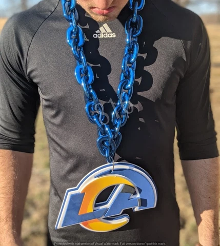 Los Angeles Rams Fan Chain, Giant Necklace Licensed NFL Cover
