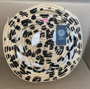 VINCE CAMUTO RAZO BAG Round Beach Tote Tophandle Stroh Schwarz Medium Designer - Bild 1 von 7